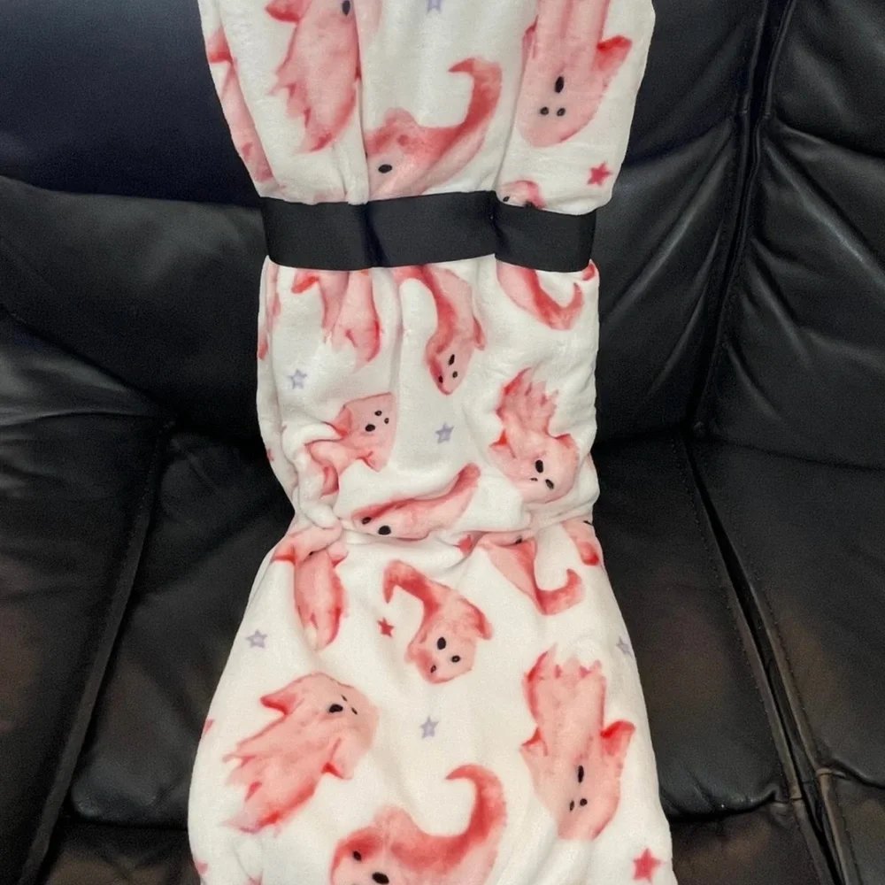 Deco Summerween/Halloween Pink Ghosts Plush Throw